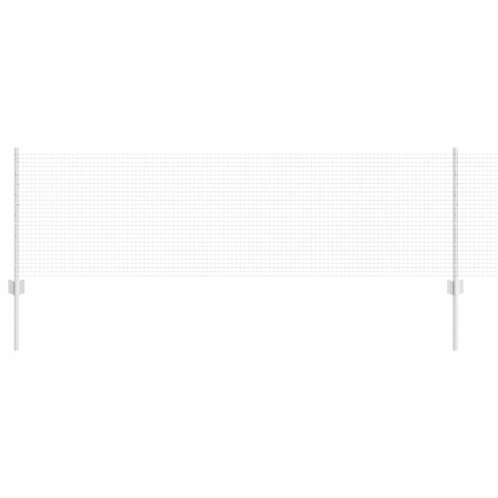 Vidaxl hek met paal zilver 0,6 x 50 m staal