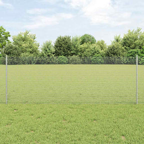 Vidaxl gelast draadhek met palen 50 x 0,8 m gegalvaniseerd staal mesh