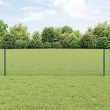 Vidaxl hek met paal groen 0,6 x 10 m staal en pvc