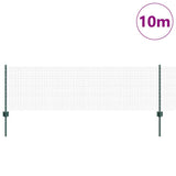 Vidaxl hek met paal groen 0,6 x 10 m staal en pvc