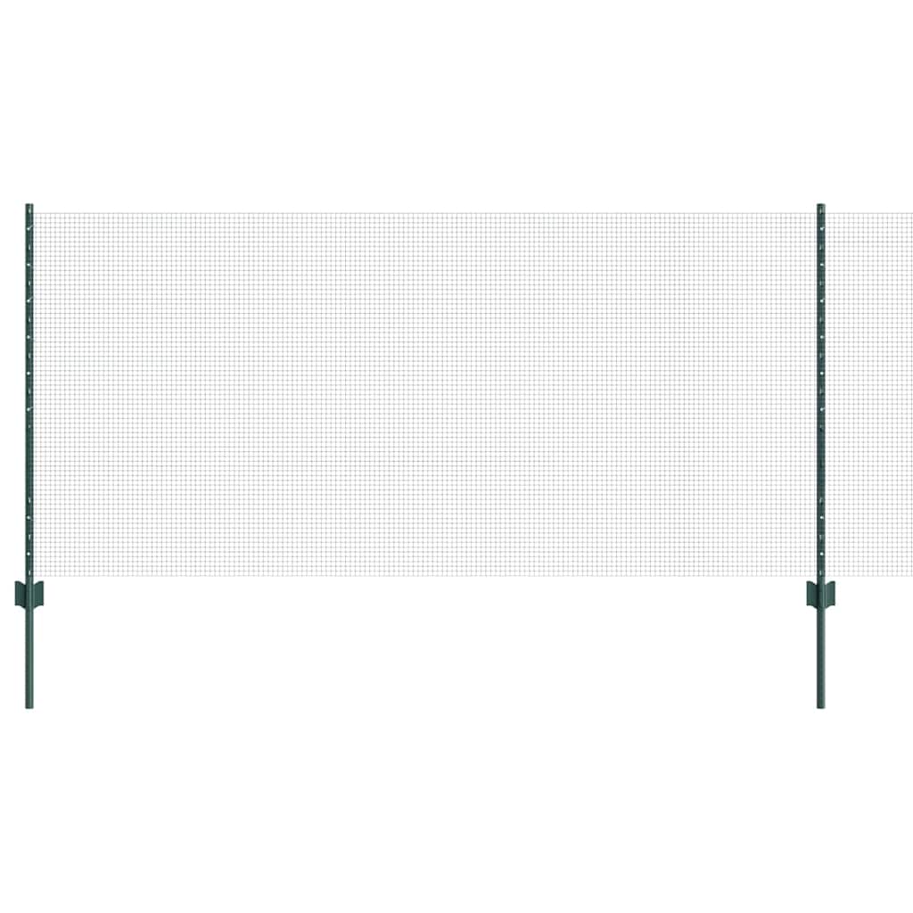 Vidaxl hek met paal groen 1 x 10 m staal