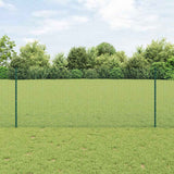 Vidaxl hek met paal groen 1 x 10 m staal
