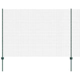 Vidaxl hek met paal groen 1,6 x 10 m staal en pvc