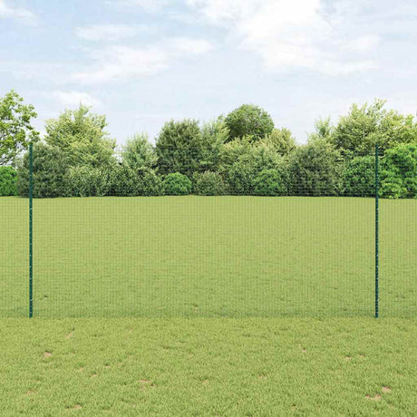 Vidaxl gelast draadhek met palen 10 x 1,6 m pvc-coated staal groen