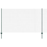 Vidaxl hek met paal groen 1,4 x 25 m staal en pvc