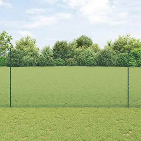 Vidaxl gelast draadhek met palen 25 x 1,5 m gegalvaniseerd staal groen