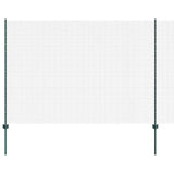 Vidaxl hek met paal groen 1,5 x 25 m staal