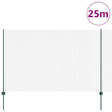 Vidaxl hek met paal groen 1,5 x 25 m staal