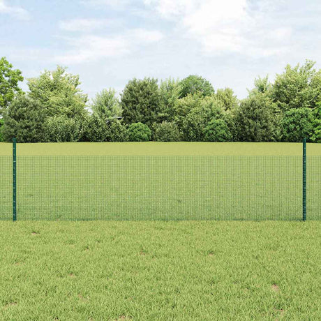 Vidaxl gelast draadhek met palen 50 x 0,5 m pvc-coated staal groen