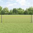 Vidaxl gelast draadhek met palen 25 x 0,5 m gegalvaniseerd staal grijs