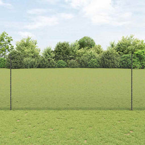 Vidaxl gelast draadhek met palen 25 x 1,4 m pvc-coated staal grijs