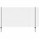 Vidaxl hek met paal grijs 1,4 x 25 m staal en pvc