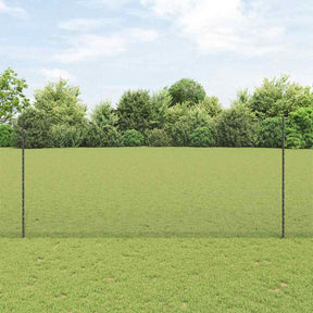 Vidaxl gelast draadhek met palen 25 x 1,4 m pvc-coated staal grijs