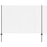 Vidaxl hek met paal grijs 1,5 x 25 m staal en pvc