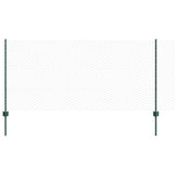 Vidaxl hek met paal groen 1 x 10 m staal en pvc
