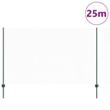 Vidaxl hek met paal groen 1,4 x 10 m staal en pvc