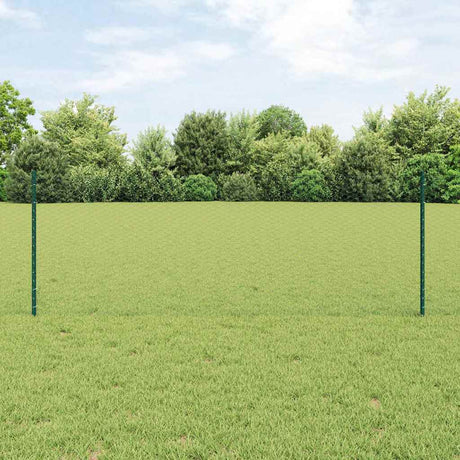 Vidaxl zeshoekig gaasgek met palen 25 x 0,8 m pvc-coated staal groen