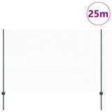 Vidaxl hek met paal groen 1,5 x 25 m staal
