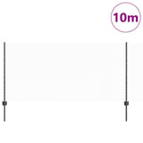 Vidaxl hek met paal grijs 1 x 10 m staal en pvc