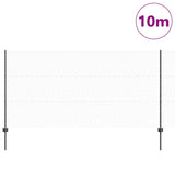 Vidaxl hek met paal grijs 1,2 x 10 m staal en pvc