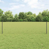 Vidaxl zeshoekig gaasgek met palen 25 x 0,6 m pvc-coated staal grijs