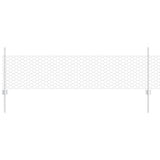 Vidaxl hek met paal zilver 0,5 x 10 m staal