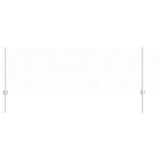 Vidaxl hek met paal zilver 0,6 x 10 m staal