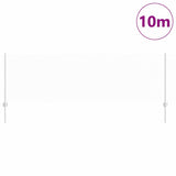 Vidaxl hek met paal zilver 0,8 x 10 m staal