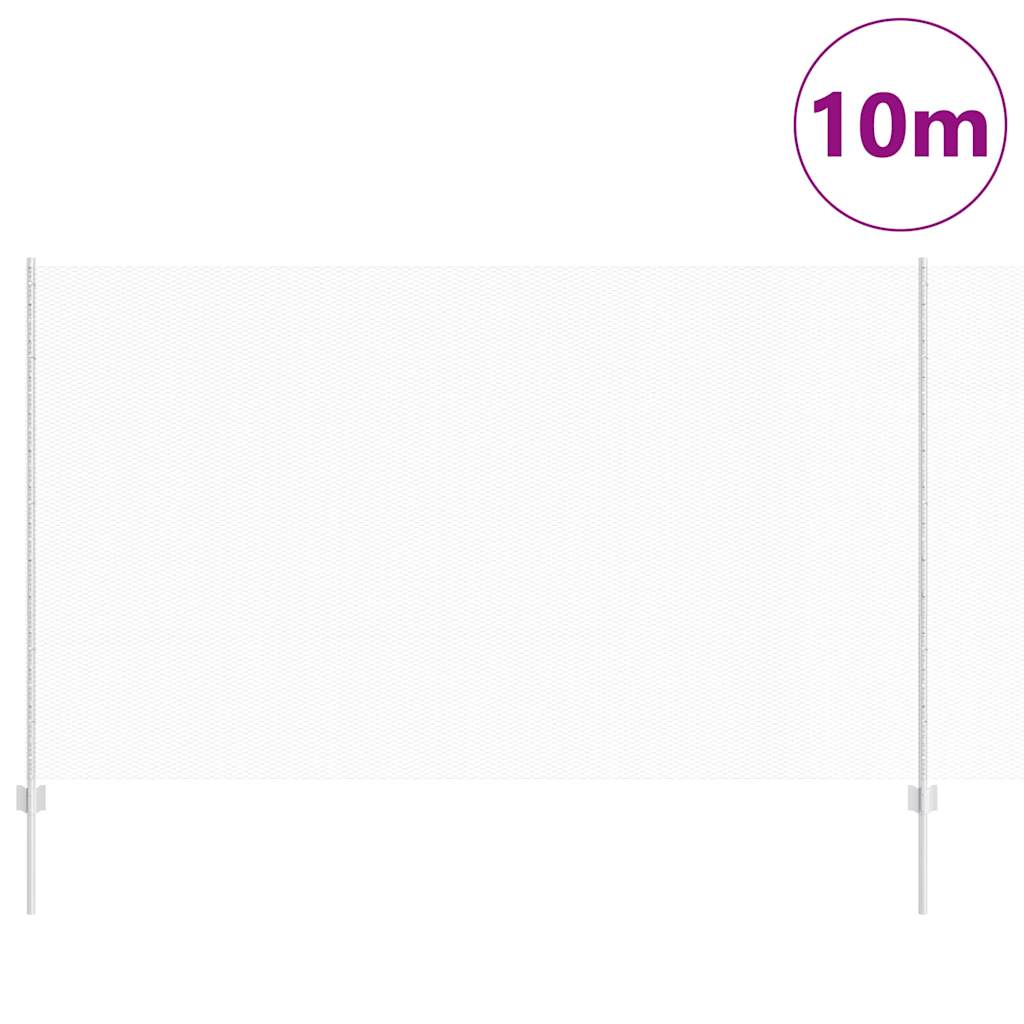 Vidaxl hek met paal zilver 1,4 x 10 m staal