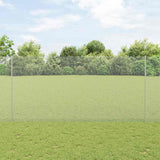 Vidaxl hek met paal zilver 1,6 x 10 m staal