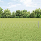 Vidaxl hek met paal zilver 0,4 x 25 m staal