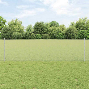 Vidaxl zeshoekig gaasgek met palen 25 x 0,6 m gegalvaniseerd staal