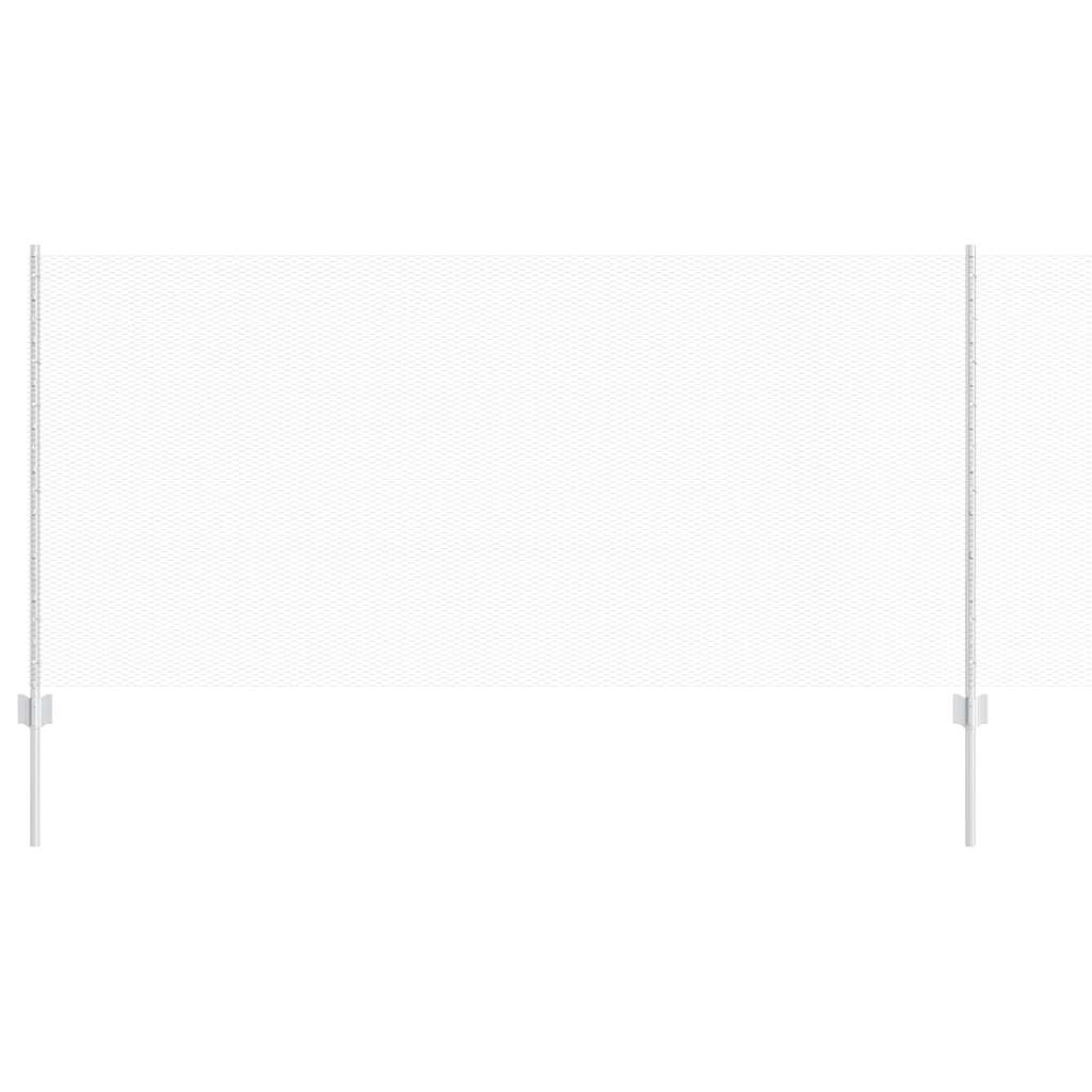 Vidaxl hek met paal zilver 1 x 25 m staal