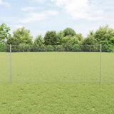 Vidaxl hek met paal zilver 1 x 25 m staal