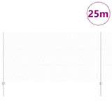 Vidaxl hek met paal zilver 1,2 x 25 m staal
