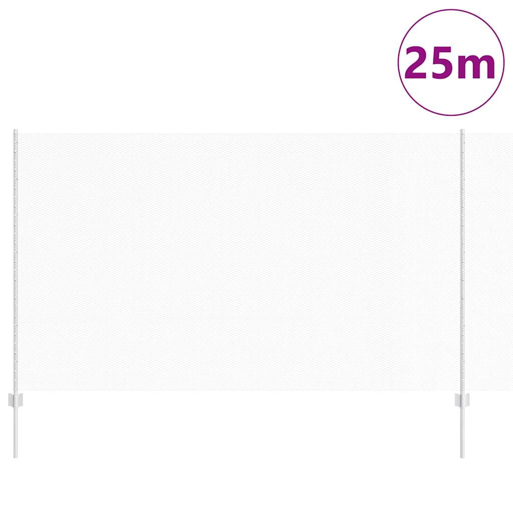 Vidaxl hek met paal zilver 1,4 x 25 m staal