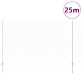 Vidaxl hek met paal zilver 1,4 x 25 m staal