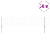 Vidaxl hek met paal zilver 0,4 x 50 m staal