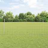 Vidaxl hek met paal zilver 1 x 25 m staal