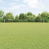 Vidaxl hek met paal zilver 1 x 25 m staal
