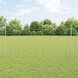 Vidaxl hek met paal zilver 1,2 x 25 m staal