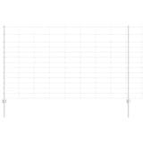 Vidaxl hek met paal zilver 1,4 x 25 m staal