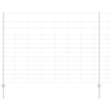 Vidaxl hek met paal zilver 1,6 x 25 m staal