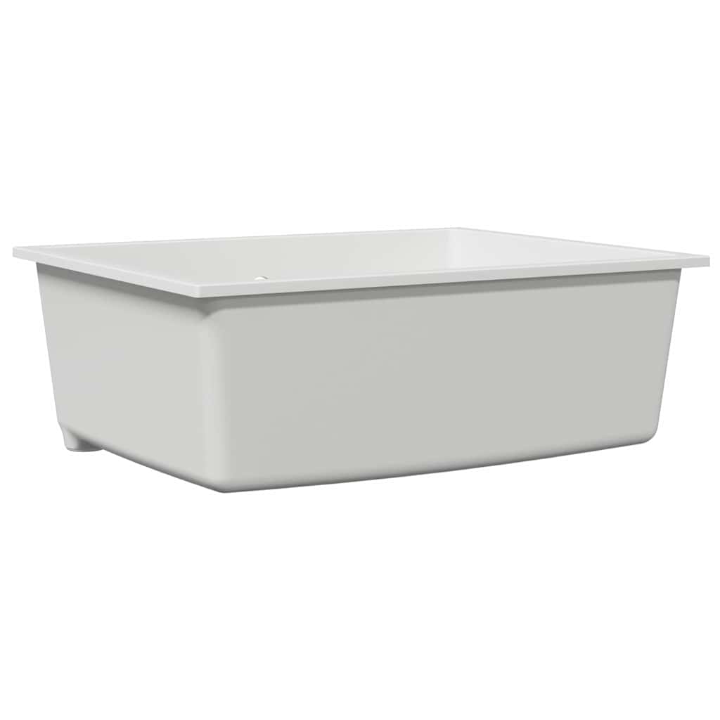 Vidaxl keukenwasbak wit 54 x 44 x 20 cm graniet