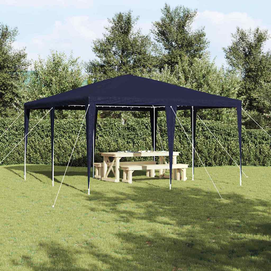 Vidaxl partytent blauw 400 x 400 x 266 cm polyethyleen en staal