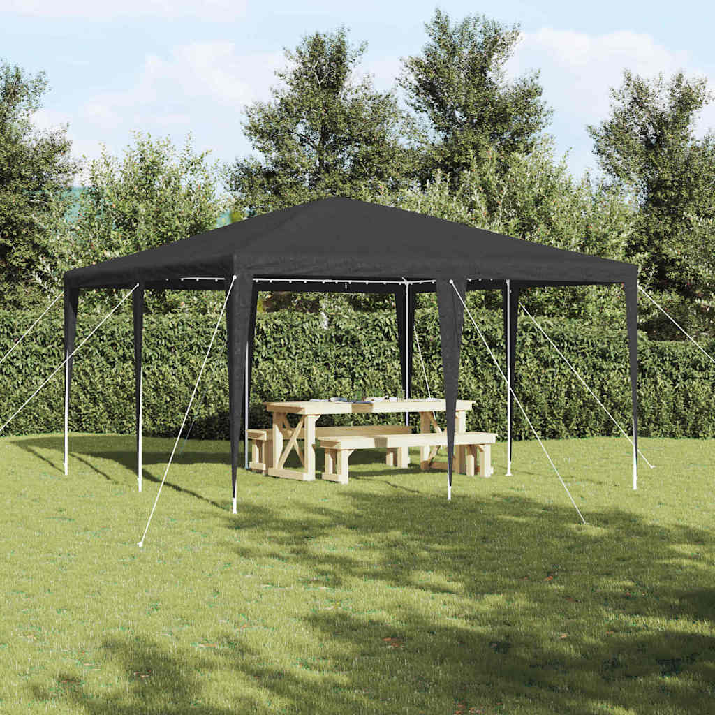 Vidaxl partytent antraciet 400 x 400 x 266 cm polyethyleen en staal