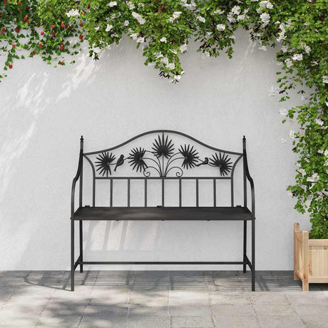 Vidaxl tuinbank zwart 104 x 52,5 x 89 cm staal