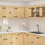 Vidaxl kast ski honingbruin 80 x 80 x 60 cm massief grenenhout