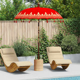 Vidaxl balinese parasol rood 185 x 185 x 260 cm