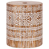 Vidaxl parasolvoet wit gewassen ø34 x 40 cm massief hout